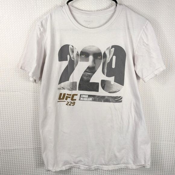 Reebok UFC 229 Conor McGregor T-Shirt Men’s M White Official Fight Promo Tee - Picture 1 of 4